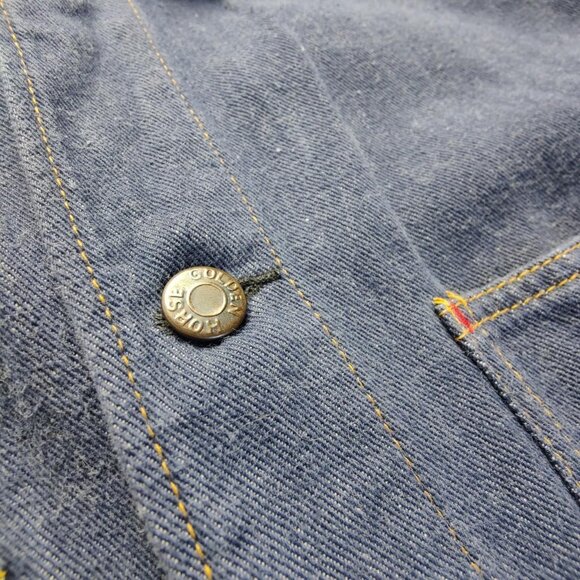 Vintage 'Golden Horse' navy indigo denim chore jacket men's XL - Picture 3 of 5